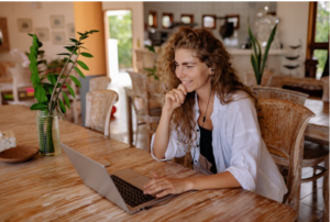 a lady waching a video using MoboPlayer for PC